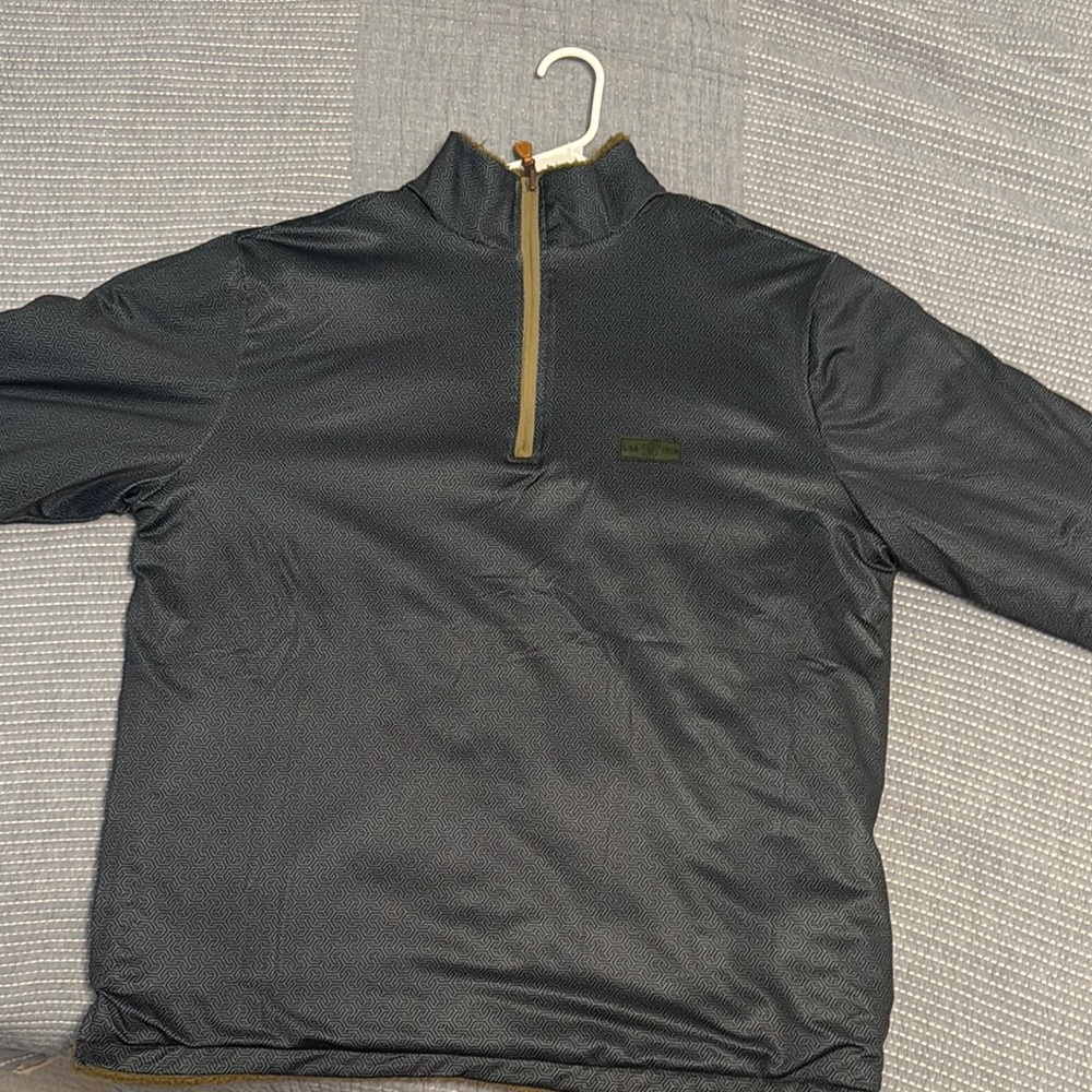 USA PALM SHERPA REVERSIBLE BLUE/OLIVE Quarter ZIP